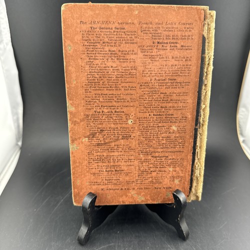 AHN'S SECOND GERMAN BOOK by Dr. P Henn 1879 E Steiger Antique Language Hardcover - Picture 3 of 5