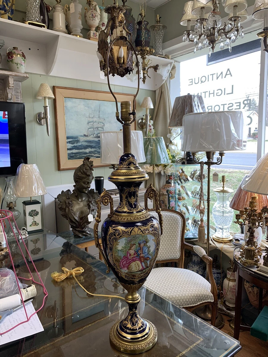 Blue and best sale gold table lamp