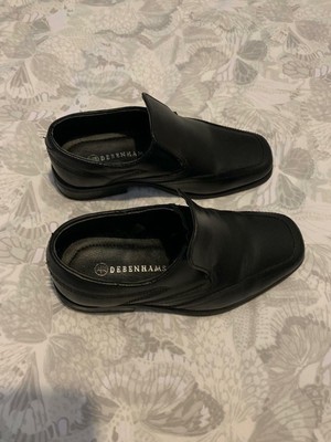 Boys Debenhams Black Smart Slip on 