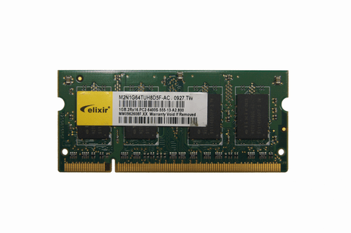 Elixir 1GB Memory Ram 2RX16 PC2 6400S-555-13-A2 M2N1G64TUH8D5F-AC Used DDR2 - Picture 1 of 2