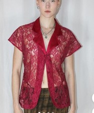 Victoria's Secret Women's Burgundy and Red Blouse Size M