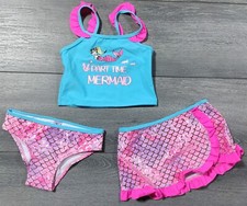 Mermaid Swimwear 2T Toddler Girls Top Bottom Cover Up High Quality Swim Suit