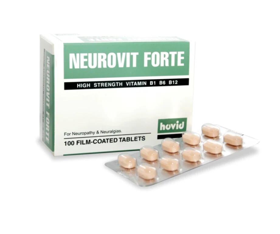 HOVID NEUROVIT FORTE VITAMINA B1 B6 B12 anni 100 per funzione nervosa foto 2