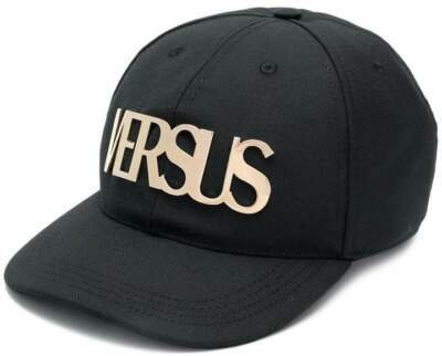 Versace Versus Baseball Cap Metallic Logo Gold Cappellino Unisex