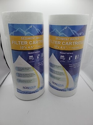 Ronaqua Sediment Water Filter Cartridge 10 X 4.5 2 Pack 1 Micron New Sealed ****