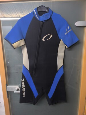 Oceanic Herren Shorty Gr. 50 schwarz blau grau gebraucht