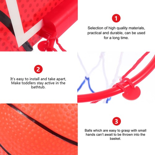 2 Sets Wandmontierter Basketballkorb Baby Kind Basketballspielzeug - Bild 2 von 12