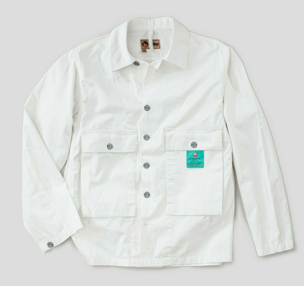 Nigel Cabourn USMC Shirt Jacket in Dirty White Size 42