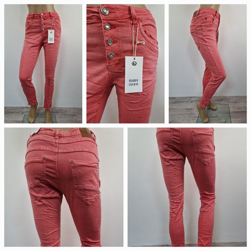 Karostar: TREND Boyfriend Baggy Jeans Hose 4 Farben Knopfleiste Gr. 38 - 48 - Bild 6 von 29