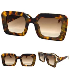 Classy Elegant Vintage Retro Hip Hop Style SUN GLASSES Big Square Tortoise Frame