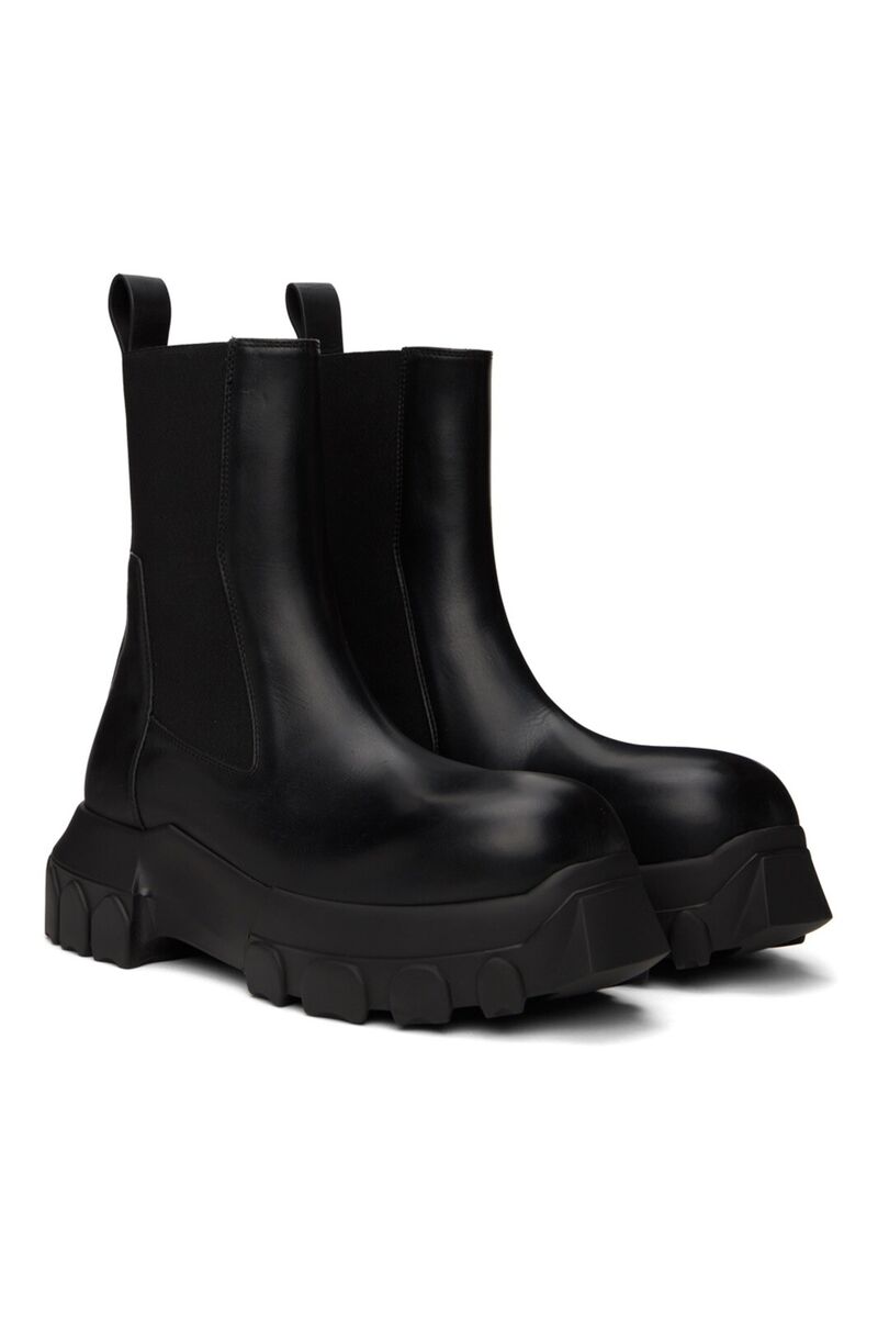 New In Box Rick Owens Beatle Bozo Tractor Leather Chelsea New In Box Rick Owens Beatle Bozo Tractor Leather Chelsea