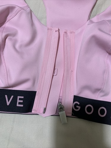 M&S GOOD MOVE EXTRA HIGH IMPACT ZIP FRONT SPORTS Bra in SORBET PINK Size 42B - Picture 6 of 12