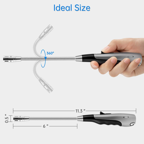 Butane Lighter Torch Long Jet Flame Windproof Lighter with Visual Fuel Window fo - Picture 4 of 12