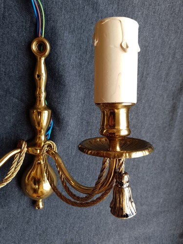 Vintage Brass lounge Light Fittings 1 ceiling + 3 wall - BRAND NEW - Picture 11 of 15