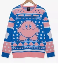 Nintendo Sweater Women Kirby Stars Patterned Size Medium BoxLunch Exclusive