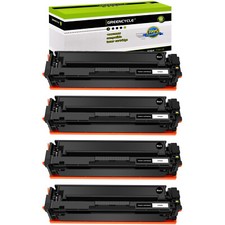 4PK CF500A 202A BK Toner Cartridges Fits for HP LaserJet Pro M254dw MFP M281fdn