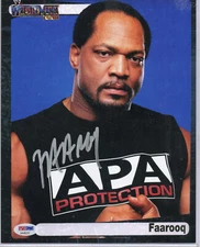 FAAROOQ AUTOGRAPH 8X10 PHOTO WWE SUPERSTAR HAND SIGNED RARE! PSA CERTIFIED