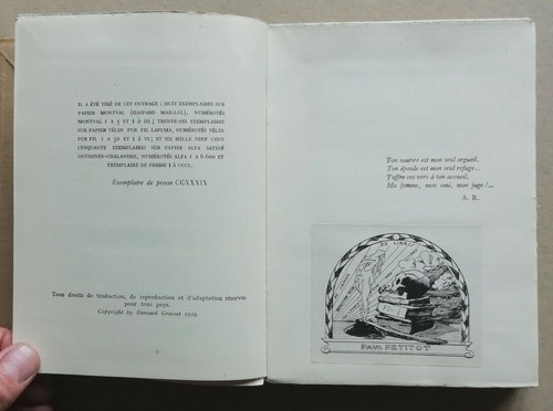 Le Désir et l'Amour Poèmes André RIVOIRE éd Grasset Ex Presse n° 239 1929 EO - Imagen 4 de 5