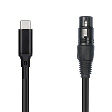 USB TYPE C To XLR 3 PIN Female Microphone Cable 1m