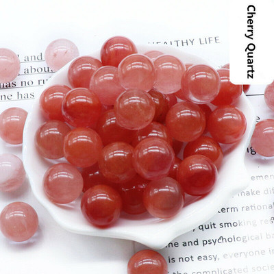 20pcs artificial Cherry Quartz Stone Round Ball Sphere Rock Decor Ornament 16mm