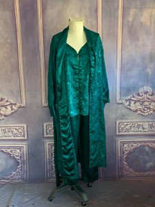 emerald green satin pjs