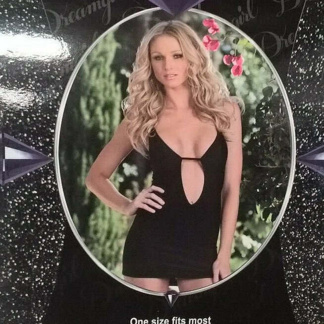 New Dreamgirl Black Sexy Keyhole Dress Bedroom Dress Womens Adult Costume - Image 2 of 3