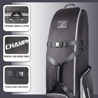 Champkey 1200D 3.0 weich gepolsterte Golf Reisetasche 