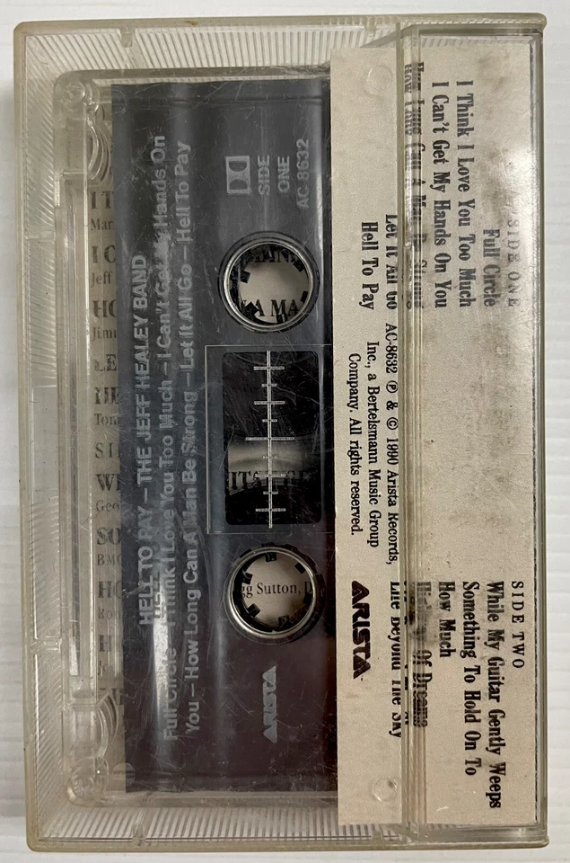 The Jeff Healey Band Hell To Pay Music Cassette Tape AC-8632 Arista 1990 OG - Image 2 of 4