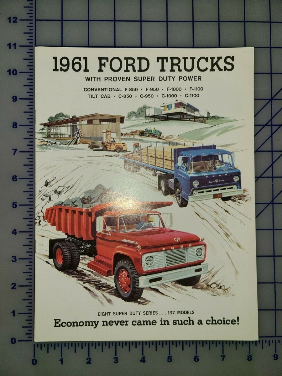 1961 Ford Conventional Tilt Cab Trucks Brochure Original F C 850