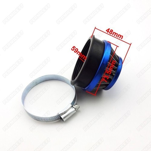 Filtro de aire azul 58-60 mm ATV bicicleta de bolsillo Yamaha Honda Suzuki Kawasaki motocicleta - Imagen 4 de 4