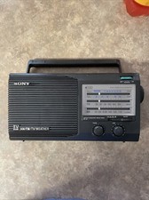 Sony ICF-34 Portable Radio 4 Band AM/FM Weather TV TESTED  WORKING 