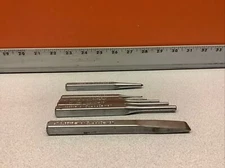 Vintage Craftsman Pin Punch Lot of 5 + Center Punch + Chisel Made in USA - 7pcs