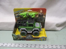 imaginext dominion Jurassic World Dinosaur Detainment Green Jeep Camo Figure Toy