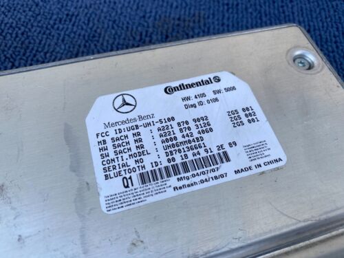 ✔MÓDULO DE CONTROL BLUETOOTH CONTINENTAL MERCEDES W221 W216 CL550 S550 S600 OEM - Imagen 3 de 3