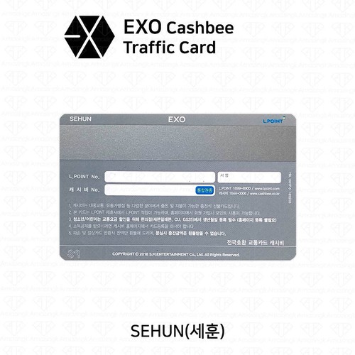 EXO Official Cashbee Transportation Card Photocard KPOP Baekhyun Suho Sehun - Picture 19 of 24