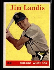 1958 Topps #108a Jim Landis Team name in white letters