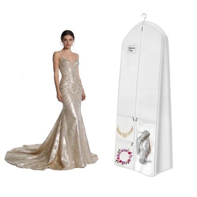 72-inch Gown Storage Bag, Foldable Extra Long Wedding Dress Bag, Long Gown St...