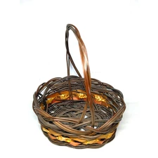 Loose Weave Decor Colorful Basket! Semi-Oval Small 6"x7"x8" Fast Ship!