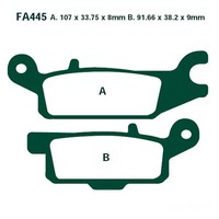 Bremsbelag Ebc FA445R Hinten Links FüR Yamaha Yfm 550 Fwa Fgy Grizzly Bj. 2009