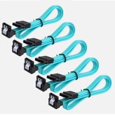 5pcs SATA 3.0 Cable SATA 3.0 6GB/s Right Angle 90 Degree SSD HDD Hard Drive Blue