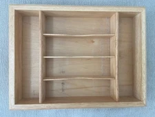 Vintage Wallace Silversmiths Wooden Flatware Silverware Drawer Organizer Storage