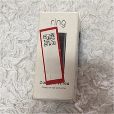 Ring Wired Wi-Fi Doorbell Camera, Hardwired Power, White Rectangle
