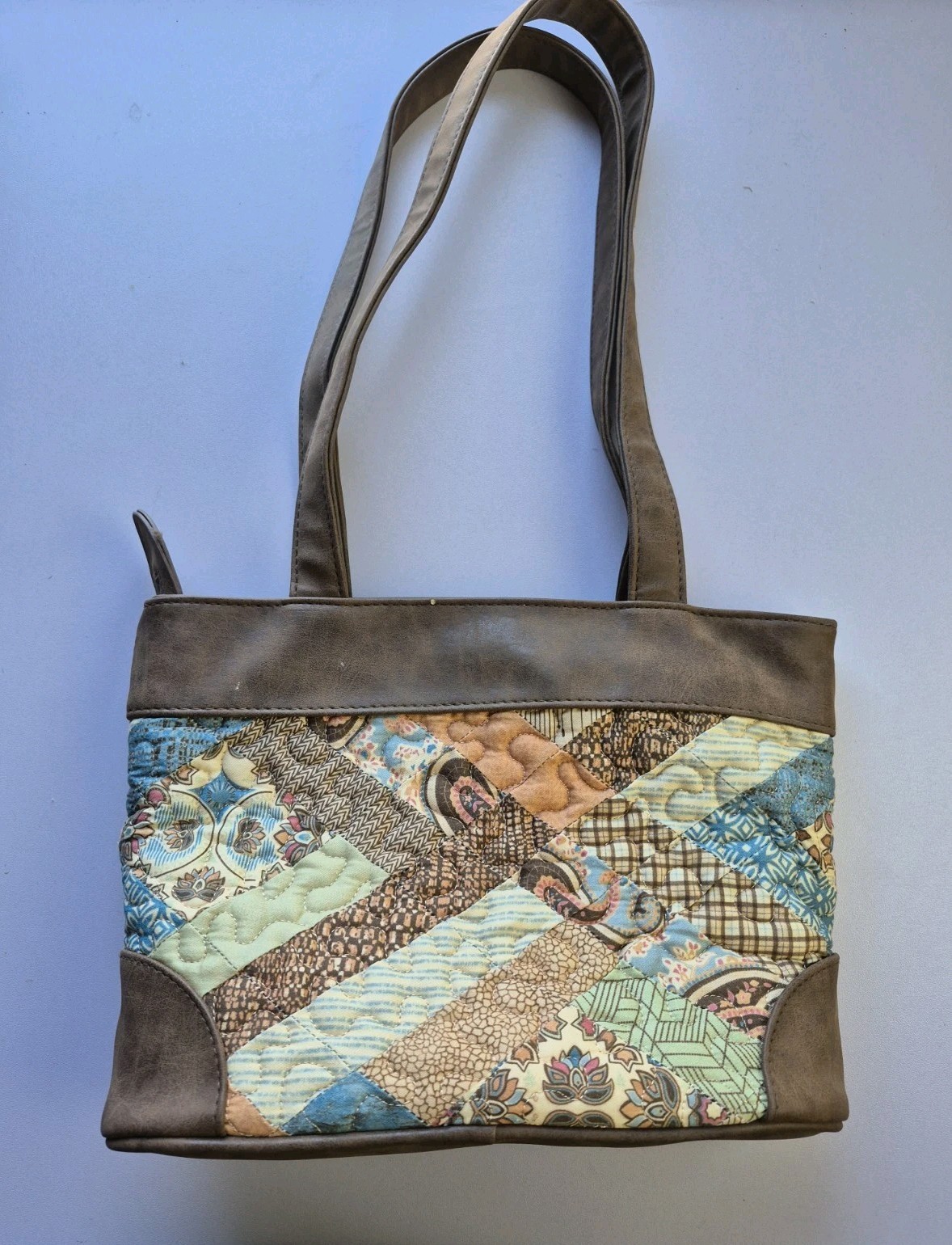 Donna Sharp Quilted Patchwork Handbag Totebag Ken… - image 1