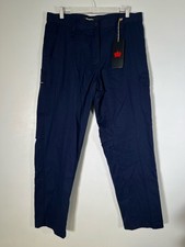 KingGee Womens WC Cargo Pants Navy Cotton Drill Straight Knee Vents W36 L32 NWT