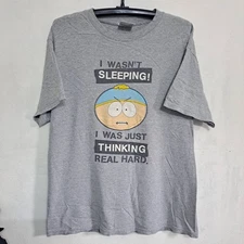 Y2K South Park Shirt Eric Cartman Just Thinking Real Hard TV Show Promo sizeL