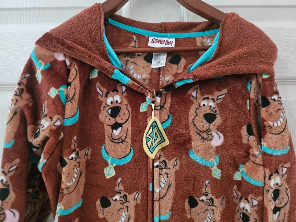 Traje Scooby Doo Union de una pieza pijama pantalón mujer ropa de dormir talla mediana 8-10 Foto 4 de 4