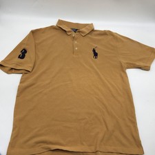 Polo Ralph Lauren Polo Shirt Mens Orange Big Pony Number 3 Rugby 2X READ