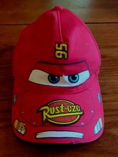 Disney Pixar Cars Hook And Loop Hat Size OSFA Lightning McQueen, Cotton