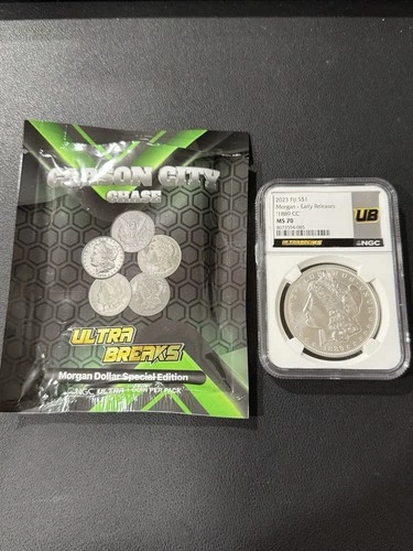 Carson City Ultra Break 2023 Fiji Morgan Dollar Coin 1889 NGC MS70