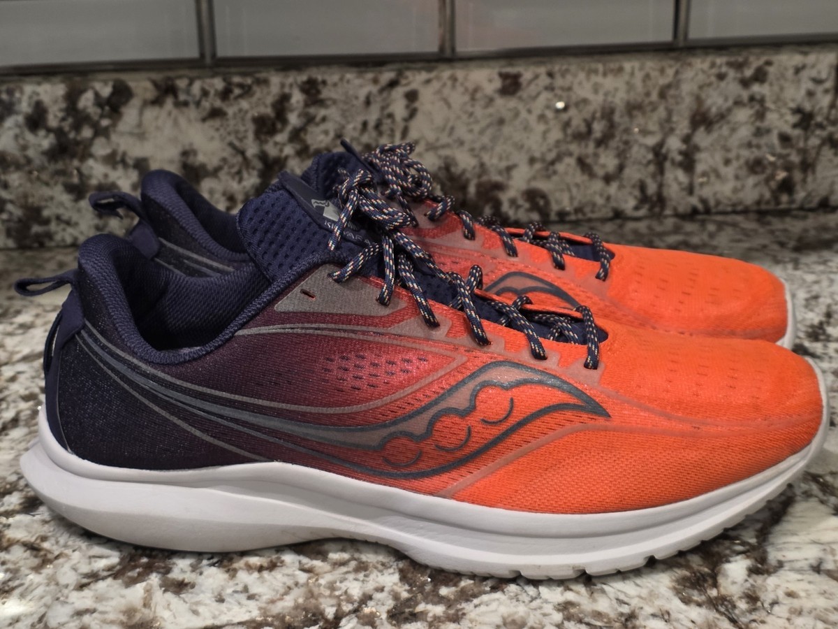 Saucony Kinvara 13 Mens Running Orange Purple Gradient PWRRUN Sneakers Size 10 Cut in half: Saucony Kinvara 13 Review | RunRepeat main image 3
